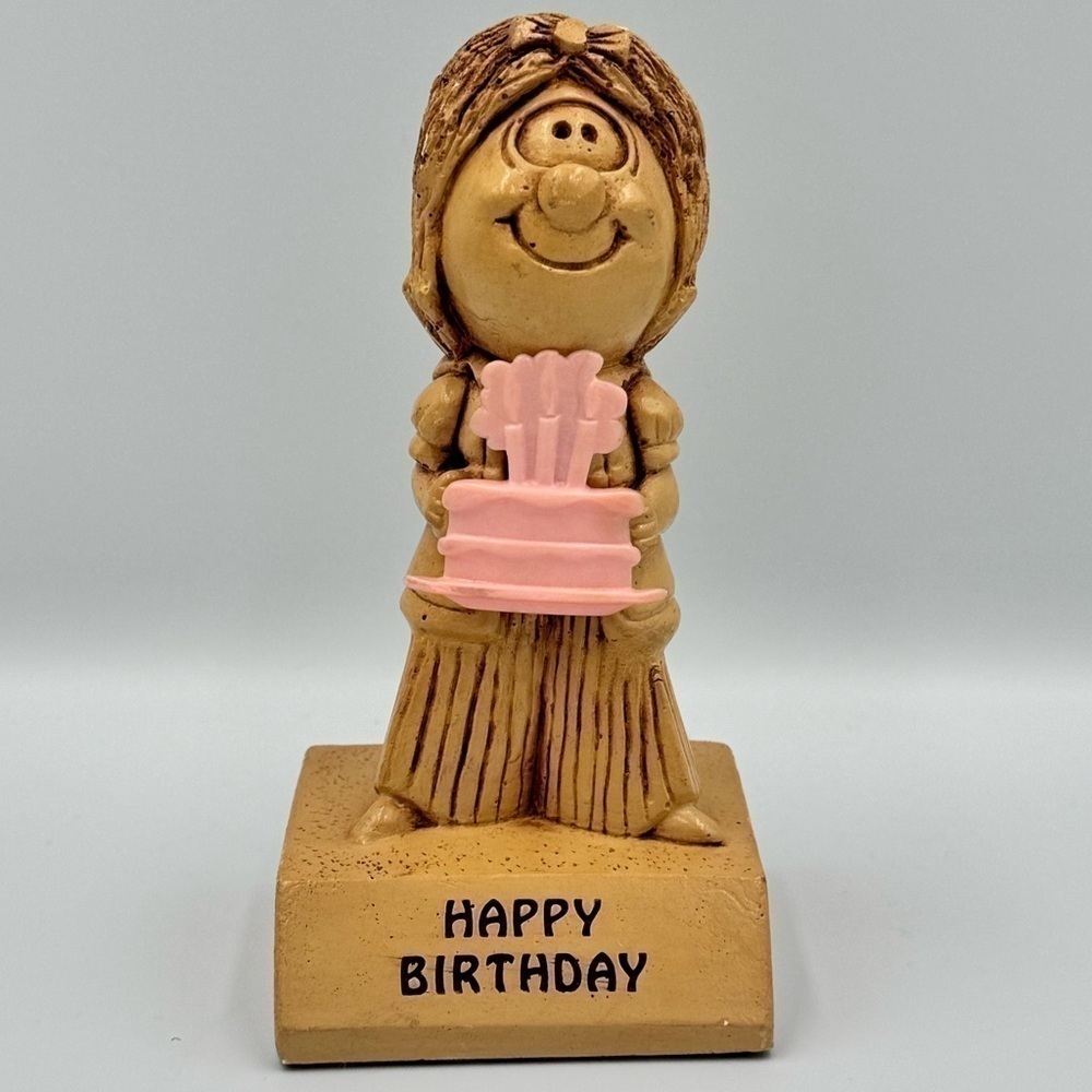 Vintage PAULA “Happy Birthday” Sillisculpt Figurine 1971 W-211